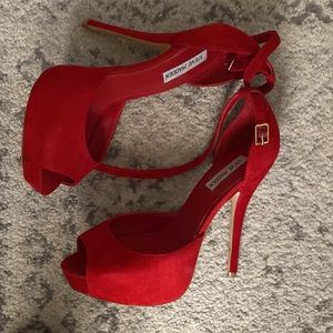 Steve Madden Red Suede Shoes